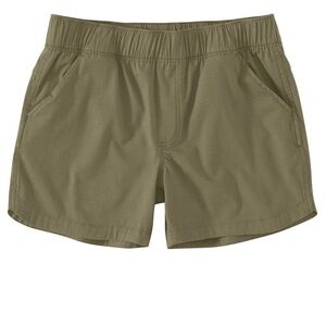 NWT Carhartt Women's Rip stop Olive work Cargo Shorts Sz L $50